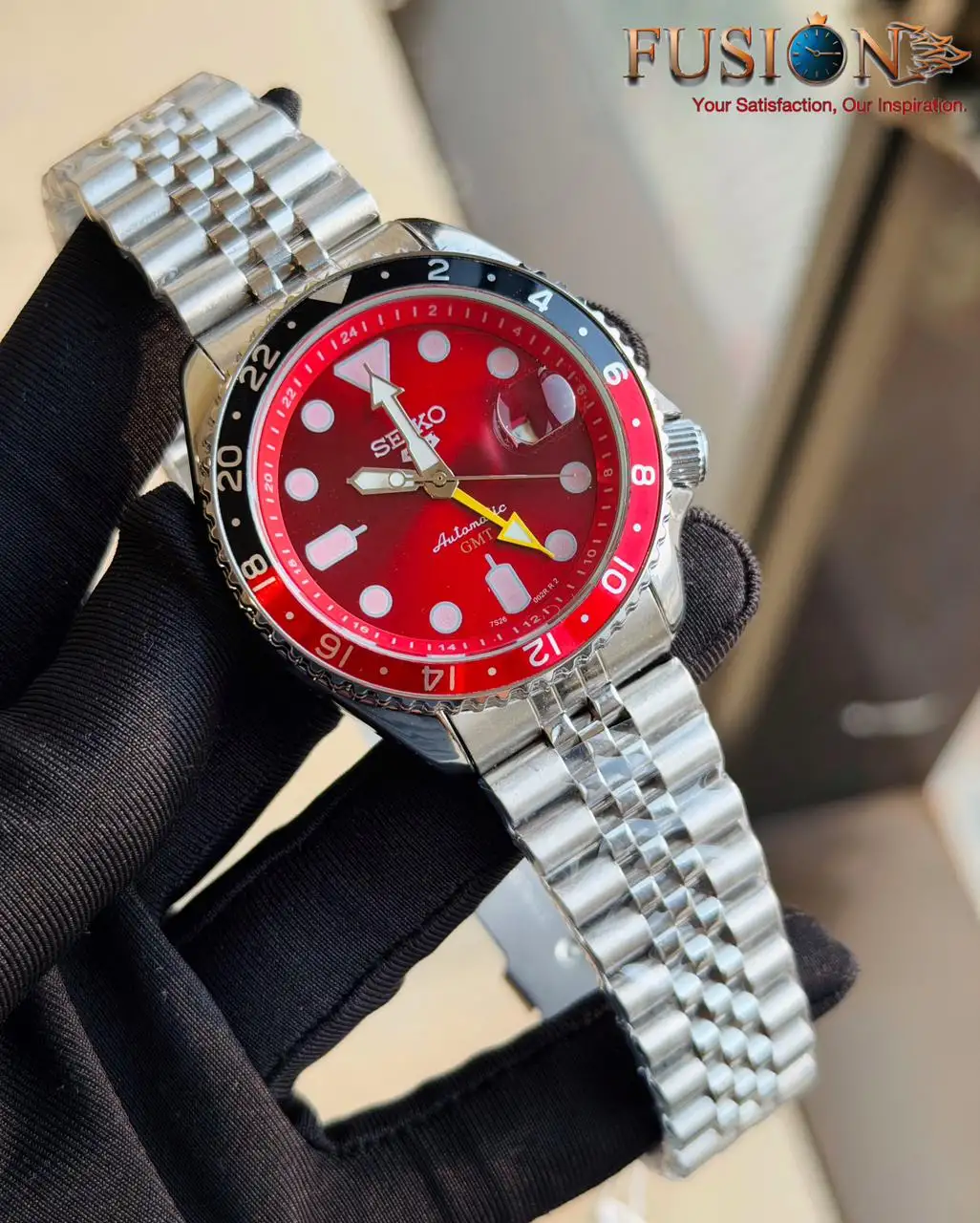 SEIKO 5 Sports GMT Automatic Watch Red Passion|| Semi AAA Grade Inspired Watch