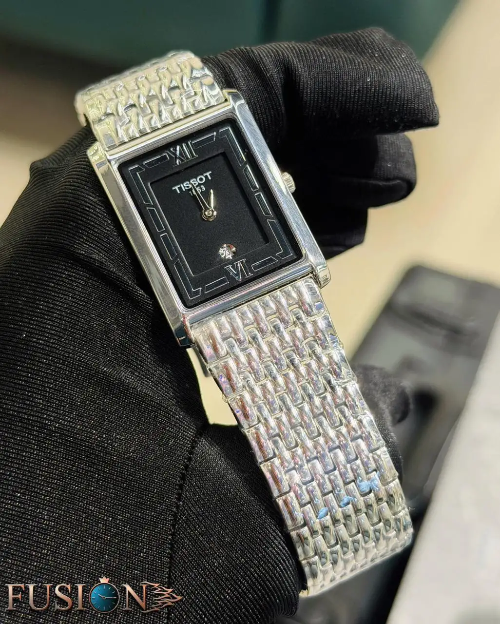 TISSOT Old Money Tank Shape Quartz Watch Silver Black || Semi AAA Grade Inspired Watch